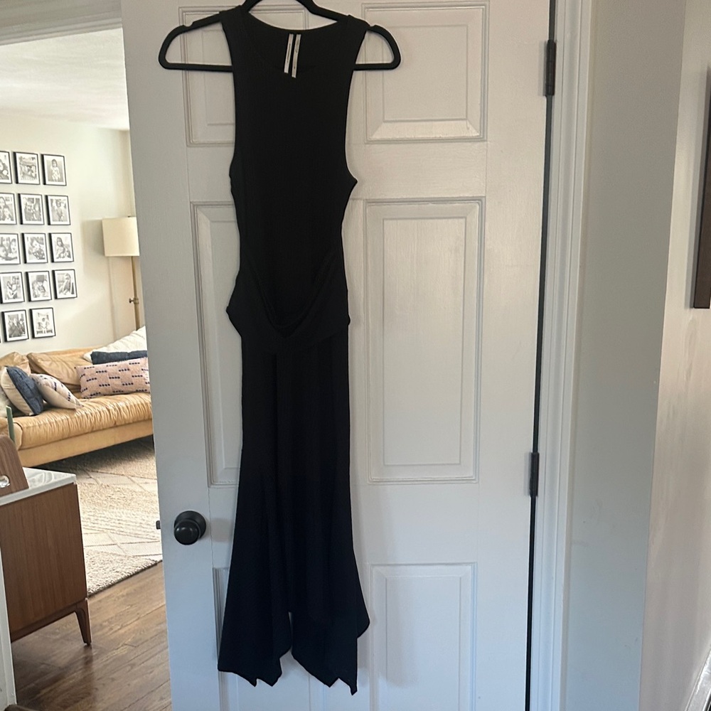 Anthropologie Black Ribbed Dress, Size XS